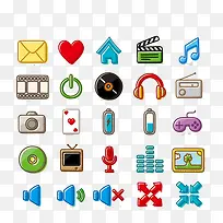 彩色的多媒体元素-空若网 彩色的多媒体元素-空若网