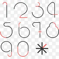 简洁线性数字-空若网 简洁线性数字-空若网