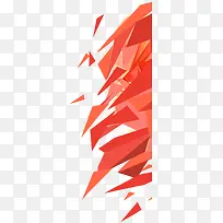 红色三角形几何边框-空若网 红色三角形几何边框-空若网