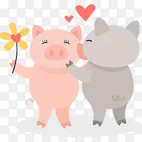 甜蜜情人节小猪爱情-空若网 甜蜜情人节小猪爱情-空若网