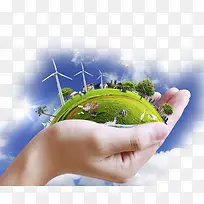 手托地球高清图片-空若网 手托地球高清图片-空若网