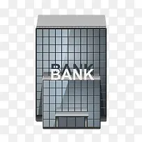 黑色渐变玻璃质感银行大楼-空若网 黑色渐变玻璃质感银行大楼-空若网