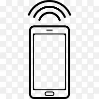 带有信号的电话工具图标-空若网 带有信号的电话工具图标-空若网