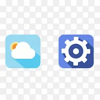 一个系统设置和天气图标-空若网 一个系统设置和天气图标-空若网