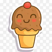 咖啡色可爱微笑蛋糕-空若网 咖啡色可爱微笑蛋糕-空若网