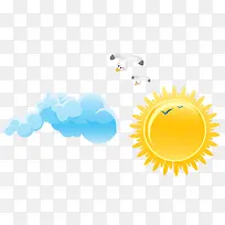 卡通太阳白云-空若网 卡通太阳白云-空若网