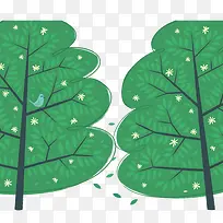 树叶 扁平化 树木 装饰图案 -空若网 树叶 扁平化 树木 装饰图案 -空若网