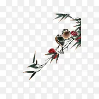 树枝和鸟-空若网 树枝和鸟-空若网