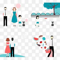 扁平化夫妻素材-空若网 扁平化夫妻素材-空若网