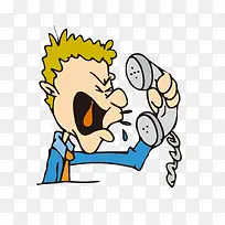 矢量时尚卡通扁平化接电话的人p-空若网 矢量时尚卡通扁平化接电话的人p-空若网