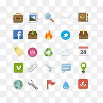 简约APP图标合集PSD源文件-空若网 简约APP图标合集PSD源文件-空若网