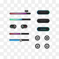 炫酷APP按钮合集PSD源文件-空若网 炫酷APP按钮合集PSD源文件-空若网