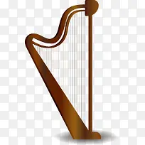 矢量手绘竖琴-空若网 矢量手绘竖琴-空若网