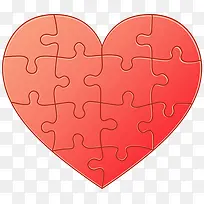 拼接红色爱心-空若网 拼接红色爱心-空若网