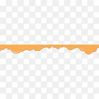 云朵 分割线 橙色-空若网 云朵 分割线 橙色-空若网