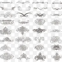 传统图案分割线矢量图合集-空若网 传统图案分割线矢量图合集-空若网