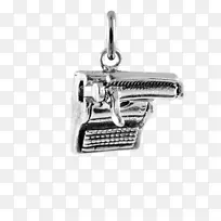 珠宝魅力和吊坠、银.打字机-空若网 珠宝魅力和吊坠、银.打字机-空若网