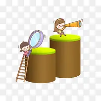 卡通可爱小人梯子-空若网 卡通可爱小人梯子-空若网