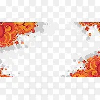 橙色花纹线条-空若网 橙色花纹线条-空若网