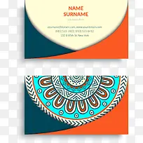 橙色名片矢量设计图-空若网 橙色名片矢量设计图-空若网