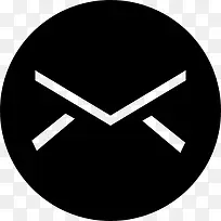 电子邮件的黑色圆形按钮图标-空若网 电子邮件的黑色圆形按钮图标-空若网