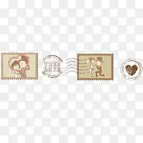 邮票贴矢量-空若网 邮票贴矢量-空若网