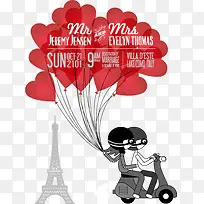 骑摩托的情侣矢量-空若网 骑摩托的情侣矢量-空若网