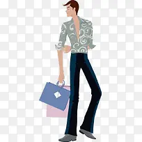 时尚男士人物侧面-空若网 时尚男士人物侧面-空若网