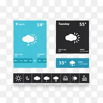 手机APP天气插件PSD-空若网 手机APP天气插件PSD-空若网