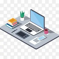 桌子上的笔记本电脑-空若网 桌子上的笔记本电脑-空若网