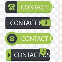 矢量绿色按钮联系电话-空若网 矢量绿色按钮联系电话-空若网