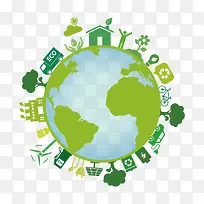 卡通地球日爱护地球-空若网 卡通地球日爱护地球-空若网