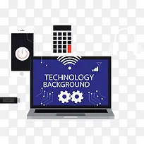 科技感笔记本电脑海报-空若网 科技感笔记本电脑海报-空若网