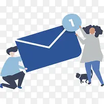 商务风蓝色电子邮件-空若网 商务风蓝色电子邮件-空若网