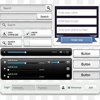 简约商务网站组件设计-空若网 简约商务网站组件设计-空若网