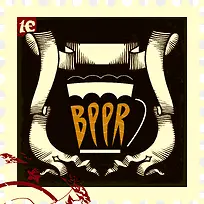 复古啤酒邮票矢量素材-空若网 复古啤酒邮票矢量素材-空若网