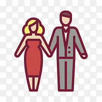 牵手涂鸦矢量图-空若网 牵手涂鸦矢量图-空若网