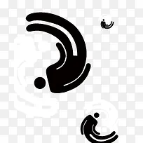 黑白扁平化商务人物-空若网 黑白扁平化商务人物-空若网