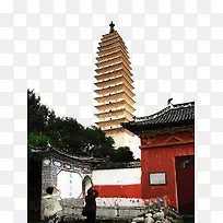 云南大理三塔建筑摄影-空若网 云南大理三塔建筑摄影-空若网