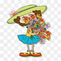 卡通花女孩-空若网 卡通花女孩-空若网