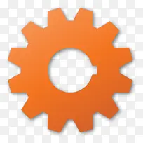 橙色齿轮图标-空若网 橙色齿轮图标-空若网