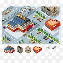 卡通城市素材房地产素材-空若网 卡通城市素材房地产素材-空若网