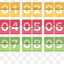 时钟数字矢量素材-空若网 时钟数字矢量素材-空若网