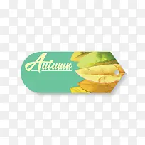 矢量多色斜挂枫叶书签促销标签-空若网 矢量多色斜挂枫叶书签促销标签-空若网