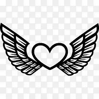 矢量爱的翅膀插图-空若网 矢量爱的翅膀插图-空若网