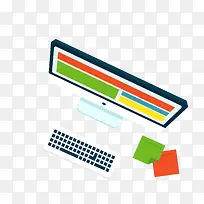 矢量卡通扁平化电脑png-空若网 矢量卡通扁平化电脑png-空若网