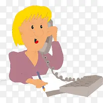 电话咨询卡通女人-空若网 电话咨询卡通女人-空若网