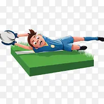 卡通守门员插画-空若网 卡通守门员插画-空若网