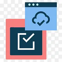 矢量扁平化云上传成功图标-空若网 矢量扁平化云上传成功图标-空若网