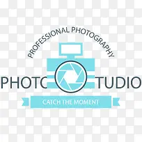 淡蓝色的摄影工作室标志-空若网 淡蓝色的摄影工作室标志-空若网